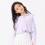 Kid's Sun Protection Hooded Cape for 4-13 Years Boys Girls UPF 50+