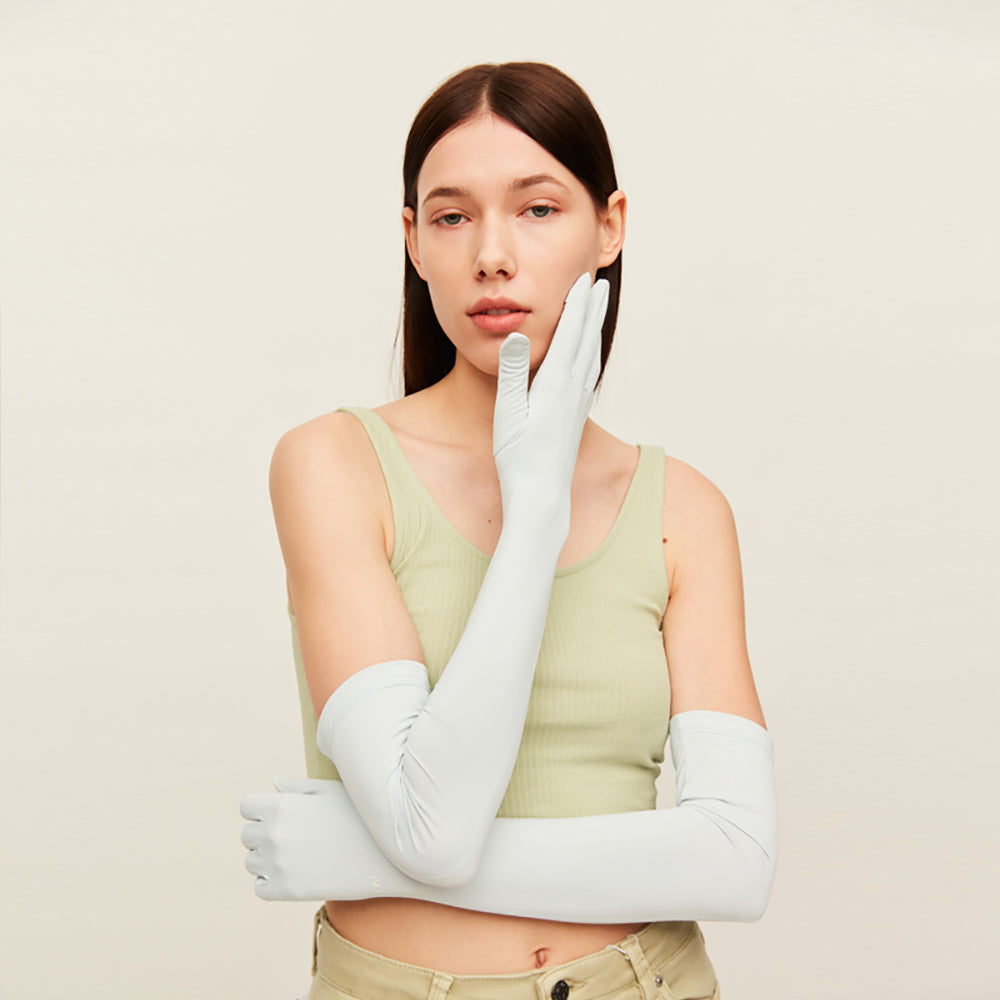 Women's Long Arm Sleeves Sun Protection Gloves UPF 50+