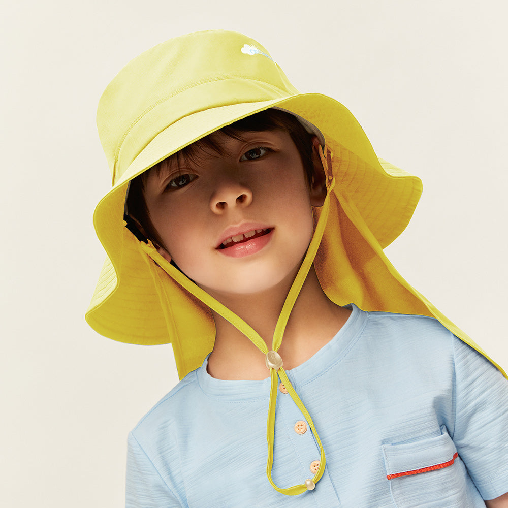 Kid's Sun-protective Bucket Hat with Neck Flap UPF 50+