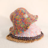 Knit Bucket Hat Winter Warm Stretchy Knitted Fisherman Cap