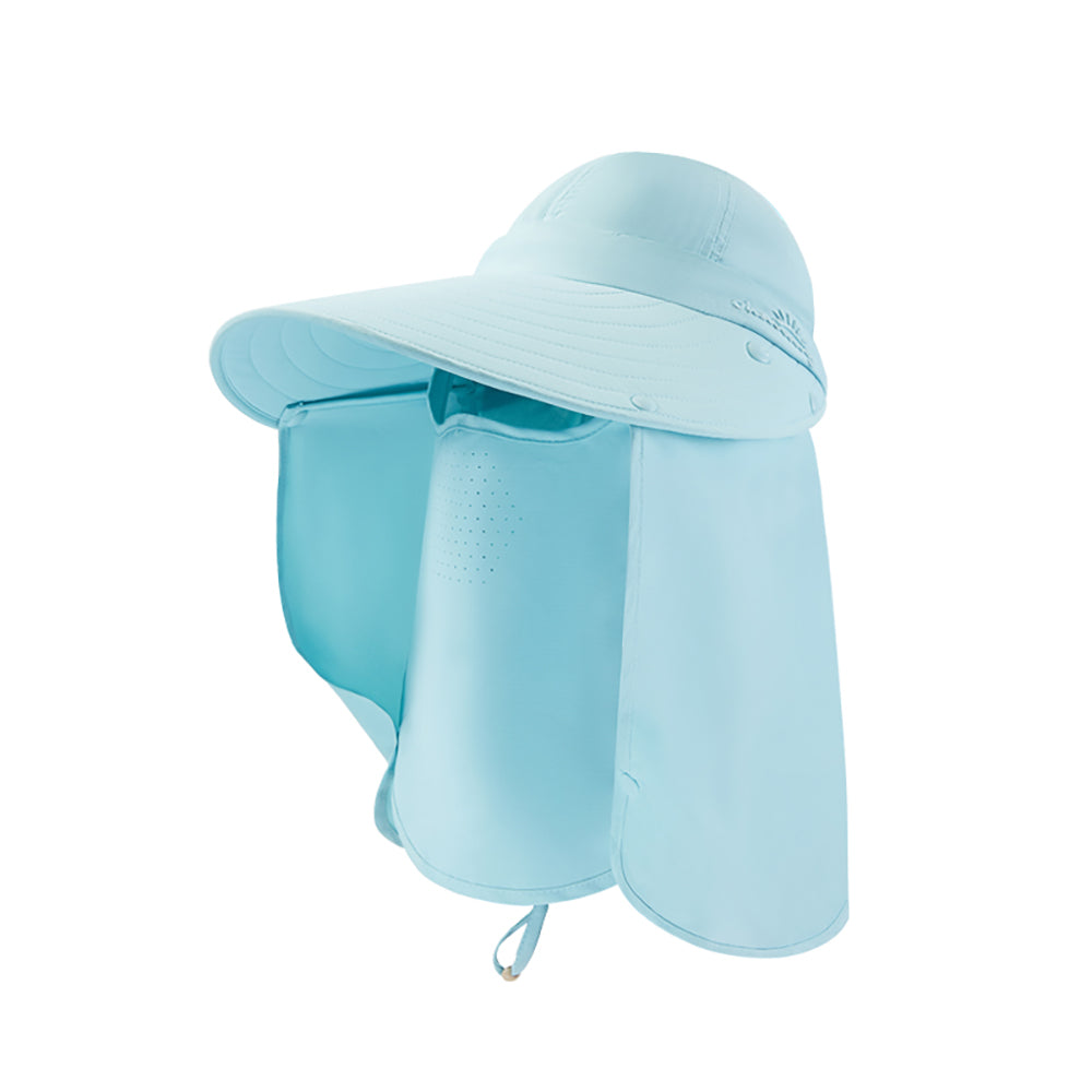 Unisex Sun Protection Fishing Hat with Face Neck Cover Flap Hiking Cap UPF 50+