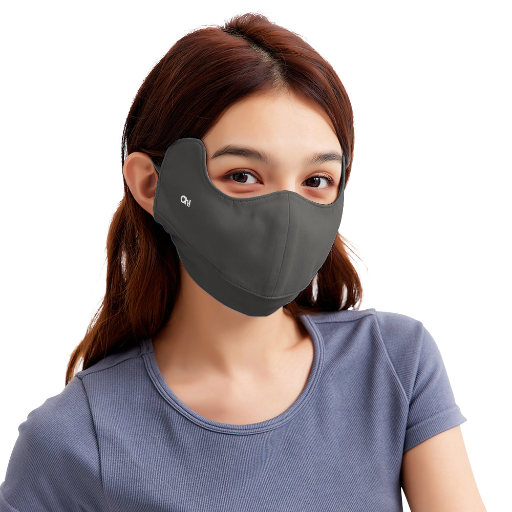 US Stock Breathable Sunscreen Face Mask with Mouth Opened UPF 50+