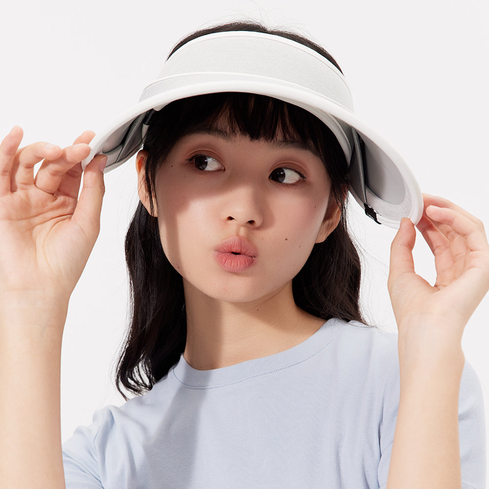 Unisex Visor Hat UV Protection UPF 50+ with Adjustable Wide Brim