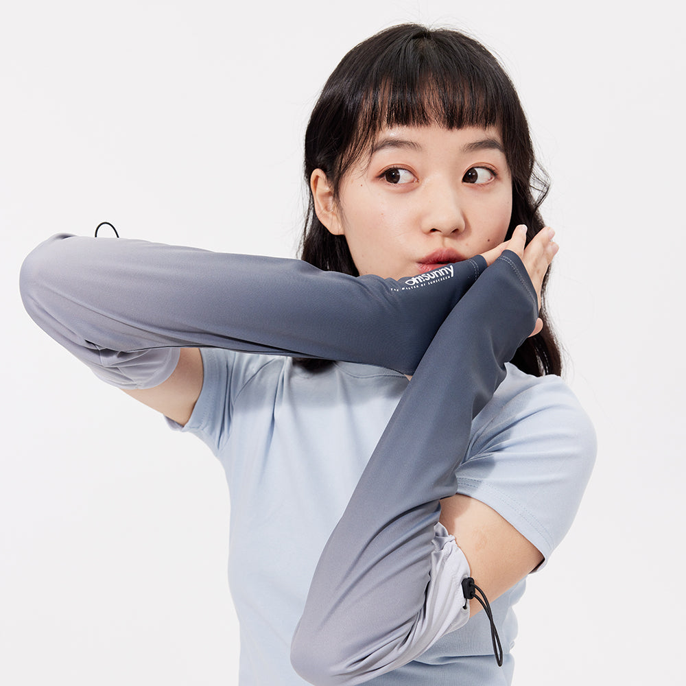 Gradient Color Sunscreen Loose Arm Sleeve UV Protection Gloves UPF 50+