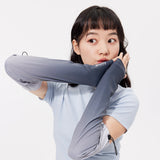 Gradient Color Sunscreen Loose Arm Sleeve UV Protection Gloves UPF 50+