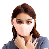 US Stock Breathable Sunscreen Face Mask with Mouth Opened UPF 50+