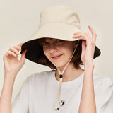 Women's Large Brim Bucket Hat Reversible Sun Cap UPF50+ Waterproof