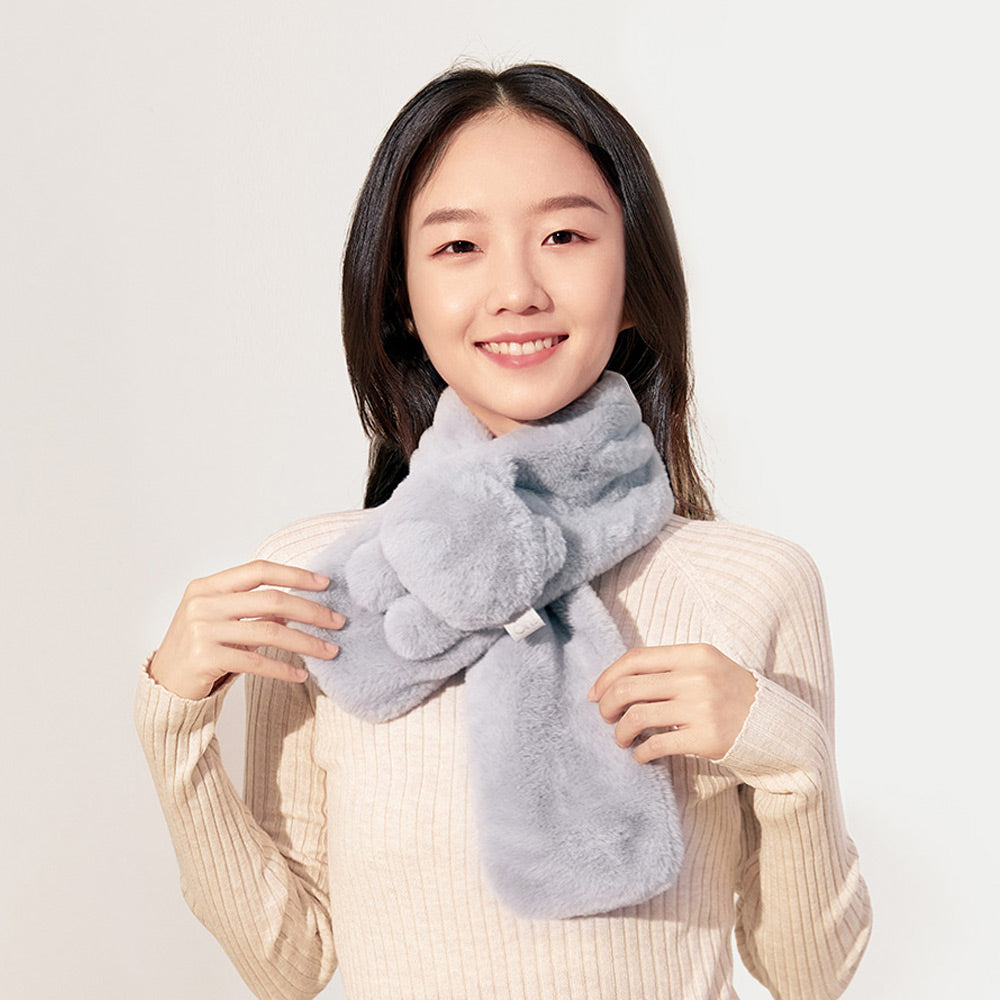 Faux Plush Fur Scarf Winter Warm Scarves