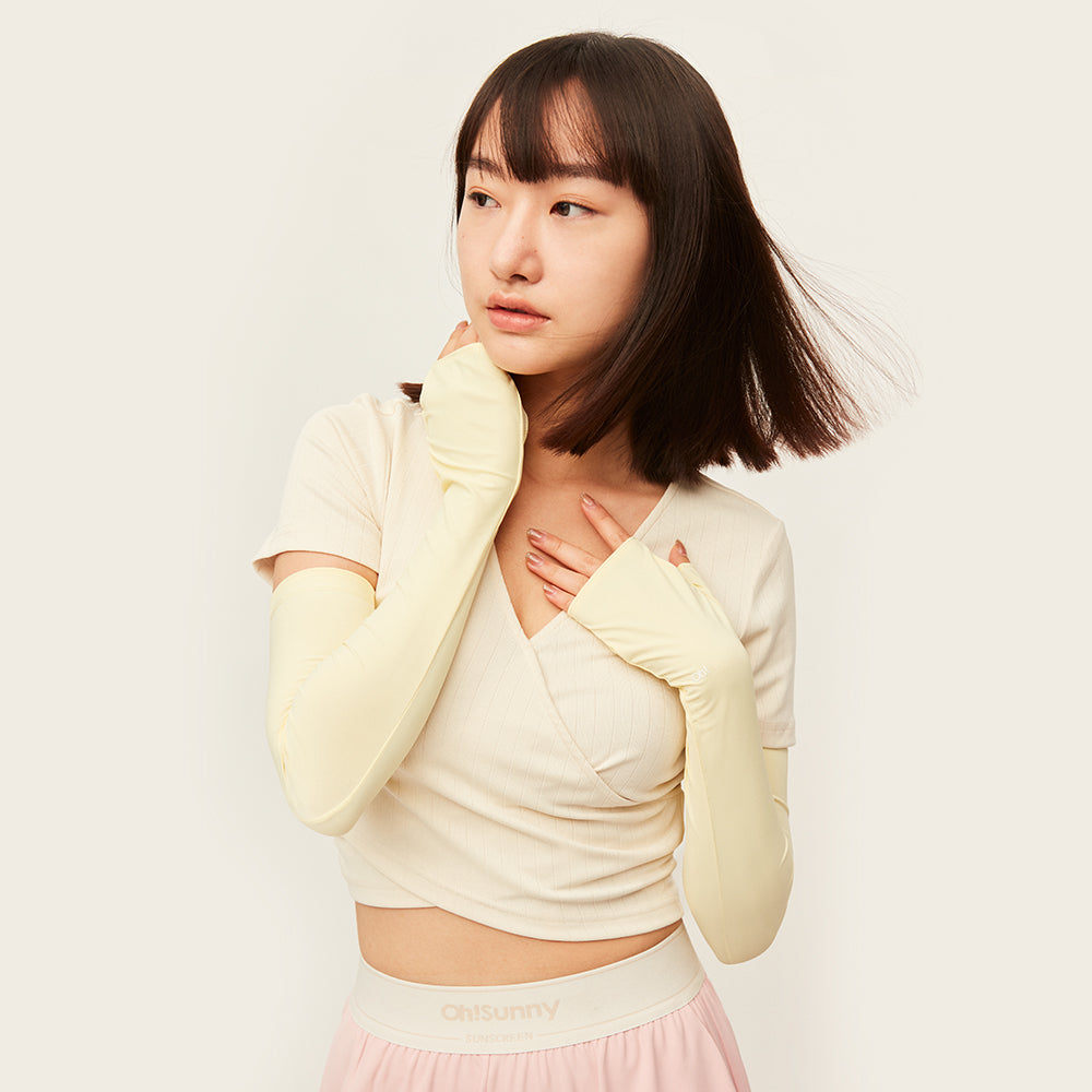 Long Arm Sleeves Mitten Sun-protective Over Sleeves UPF 50+