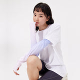 Gradient Color Sunscreen Loose Arm Sleeve UV Protection Gloves UPF 50+