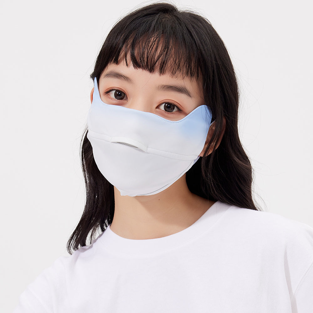 US Stock Women's Sun Protection Face Cover UPF 50+ Gradient Color Face Mask