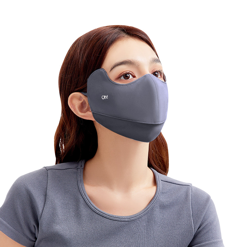 US Stock Breathable Sunscreen Face Mask with Mouth Opened UPF 50+