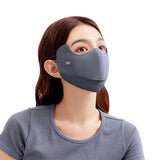 US Stock Breathable Sunscreen Face Mask with Mouth Opened UPF 50+