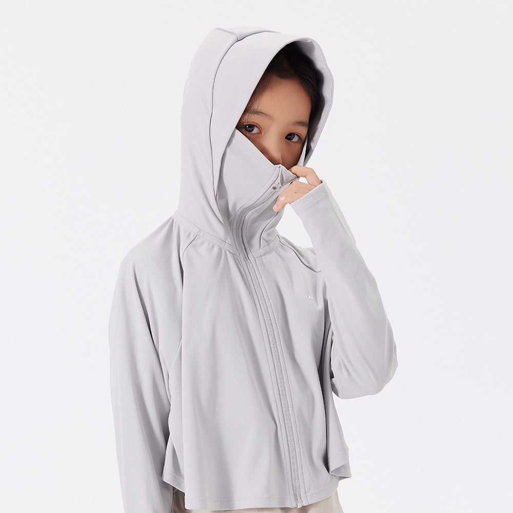 Kid's Sun Protection Hooded Cape for 4-13 Years Boys Girls UPF 50+