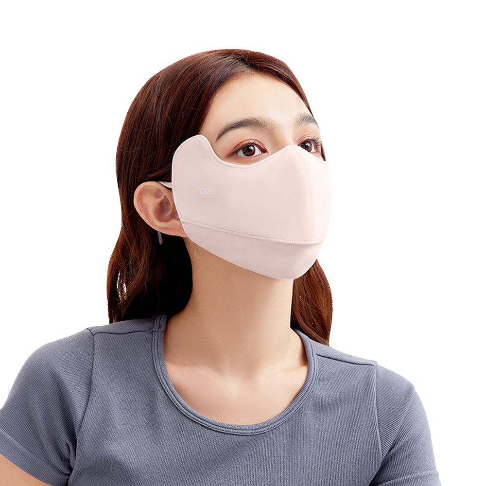 US Stock Breathable Sunscreen Face Mask with Mouth Opened UPF 50+