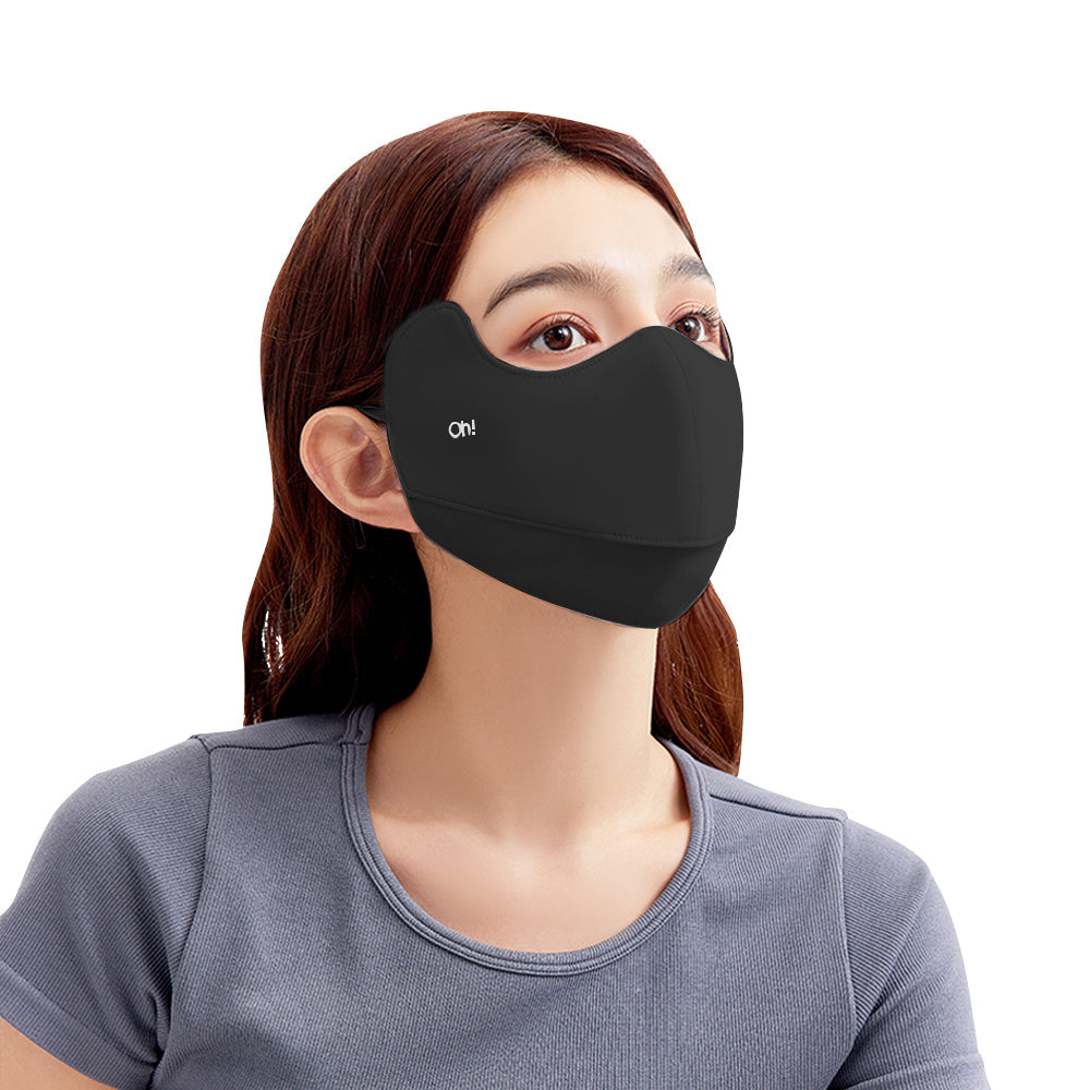 US Stock Breathable Sunscreen Face Mask with Mouth Opened UPF 50+