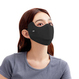 US Stock Breathable Sunscreen Face Mask with Mouth Opened UPF 50+
