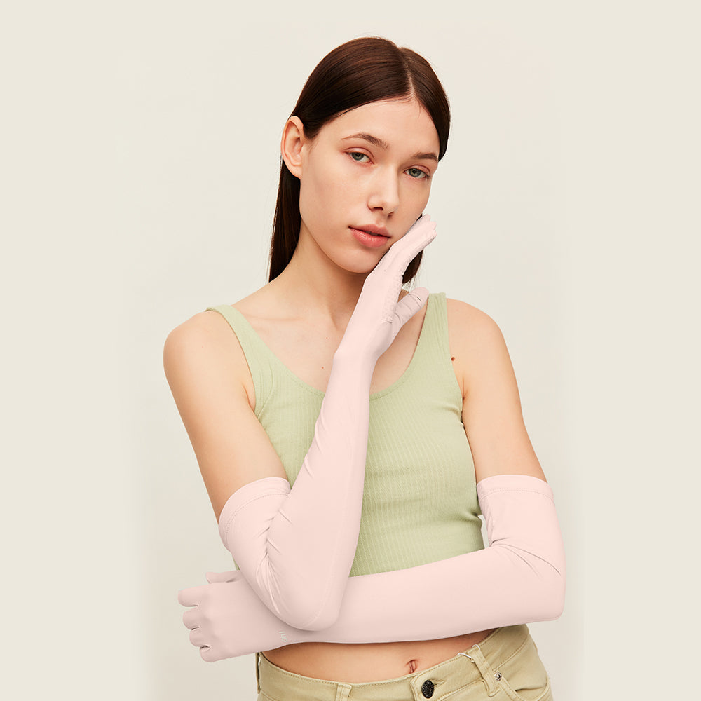 Women's Long Arm Sleeves Sun Protection Gloves UPF 50+