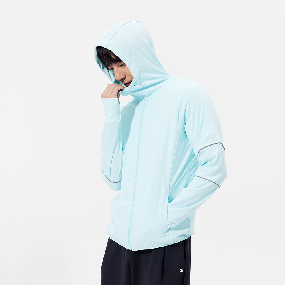 Men's Sun Protection Clothing Hooded Jacket High-Collar UPF50+