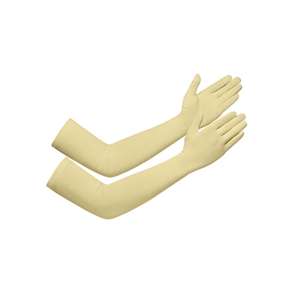 US Stock Sunscreen Gloves Summer-Long Outdoor Anti-Ultraviolet Arm Guard UPF 50+