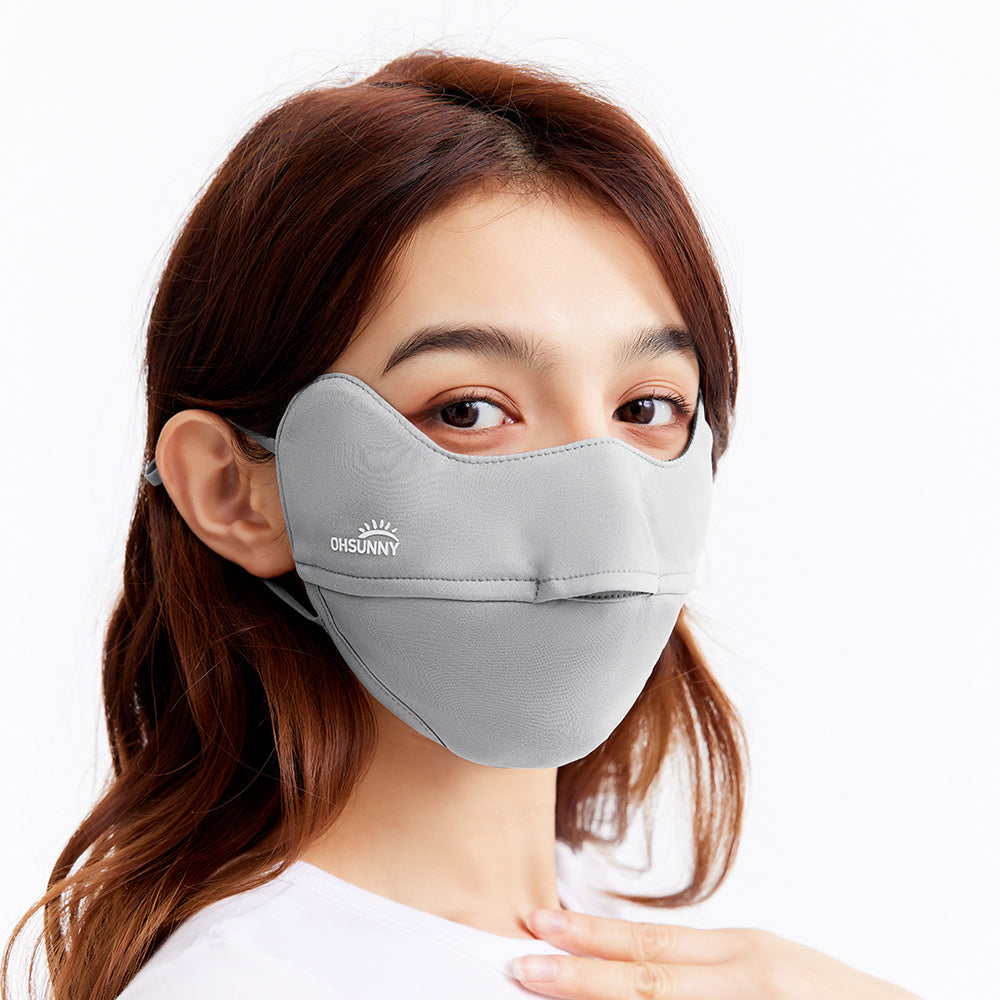 Breathable Anti-UV Face Mask with Canthus Protection UPF 50+ Cooling Face Covering
