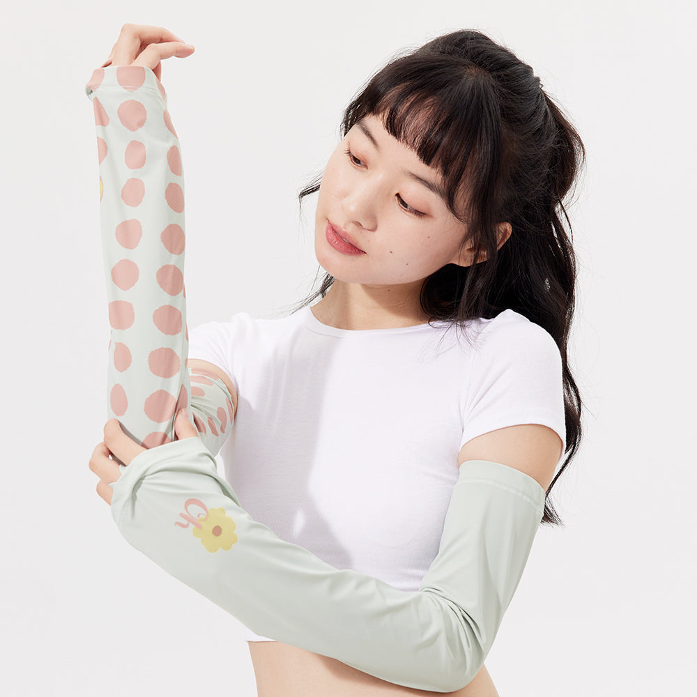 Women's Loose Printed Sun Protection Arm Sleeves UPF 50+