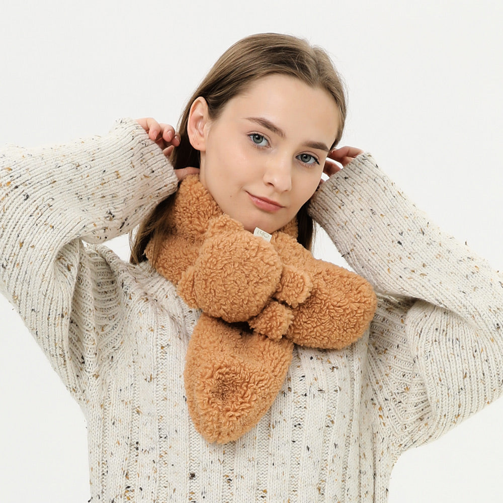 Faux Plush Fur Scarf Winter Warm Scarves