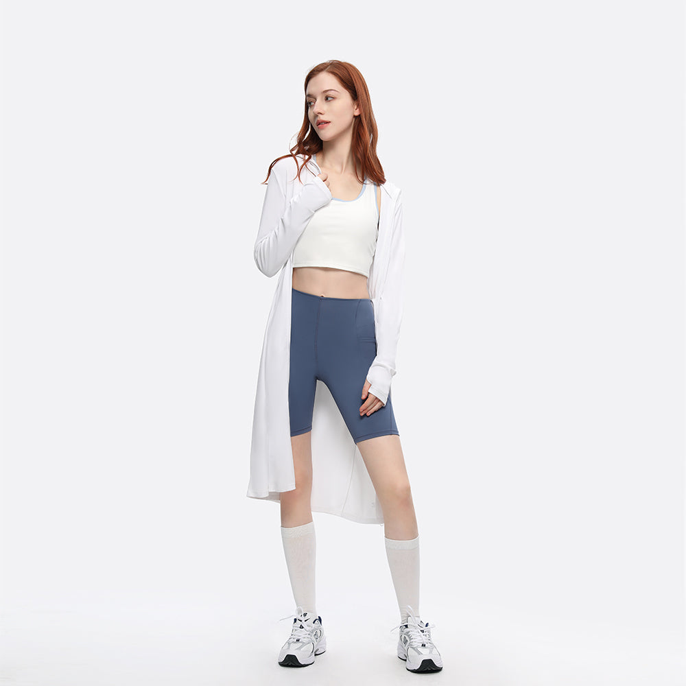 Women's Sun Protection Hoodie Mid-Long Dress UPF 50+ Jacket