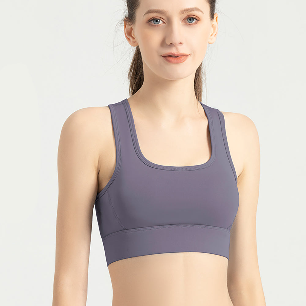 US Stock Sports Workout Yoga Bra Wireless Supportive Crop Tank Tops