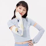 Women's Loose Printed Sun Protection Arm Sleeves UPF 50+