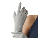 Women's Summer Anti-Ultraviolet Thin Section Breathable Non-Slip Outdoor Cycling Full-Finger Short Gloves