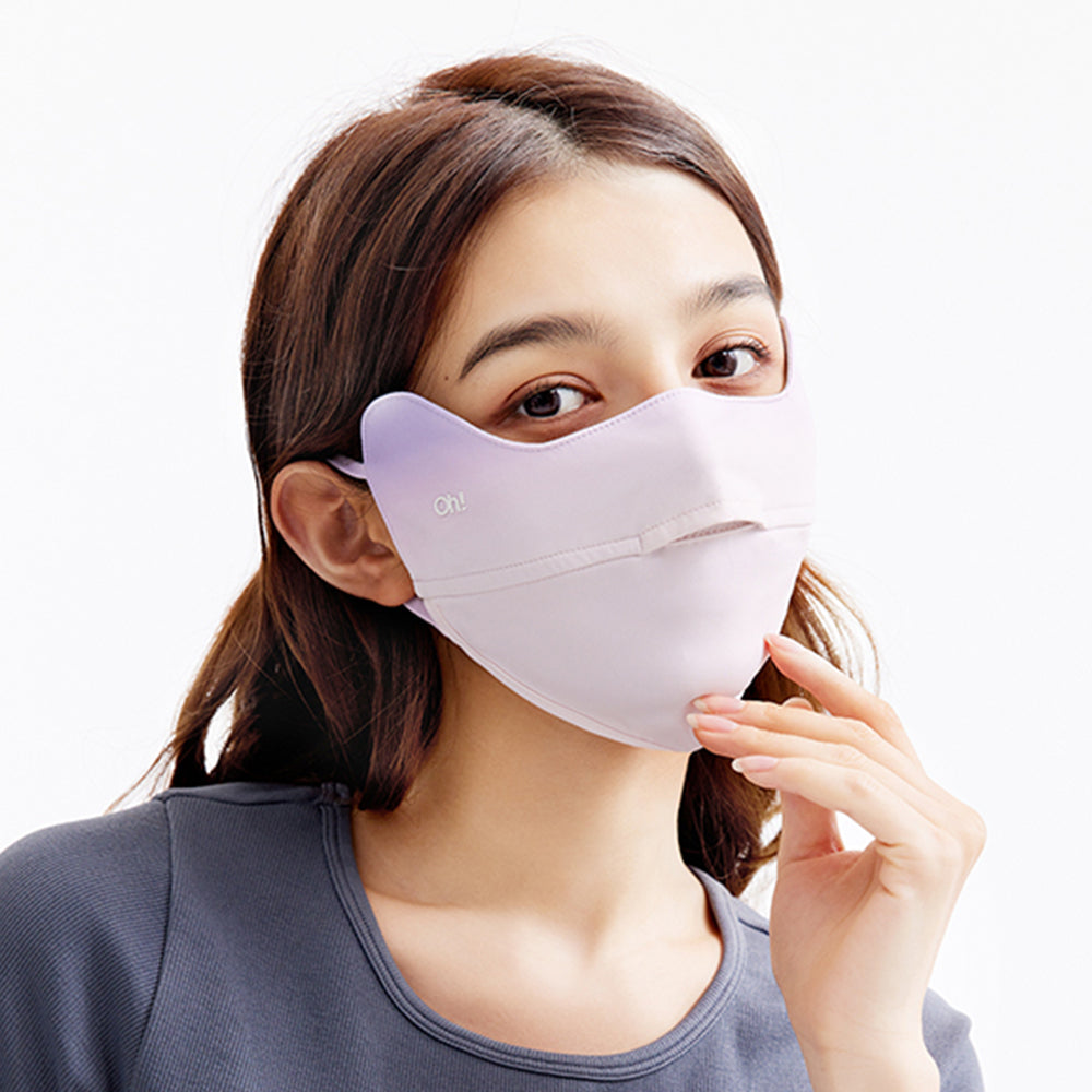 US Stock Women's Sun Protection Face Cover UPF 50+ Gradient Color Face Mask