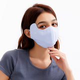 US Stock Breathable Sunscreen Face Mask with Mouth Opened UPF 50+