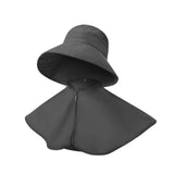 US Stock Women's Wide Brim UV Protection Shoulder Cover Bucket Hat UPF 50+