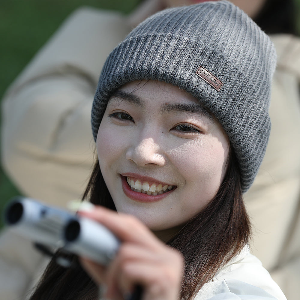 Women's Winter Sheep Wool Heated Knit Hat