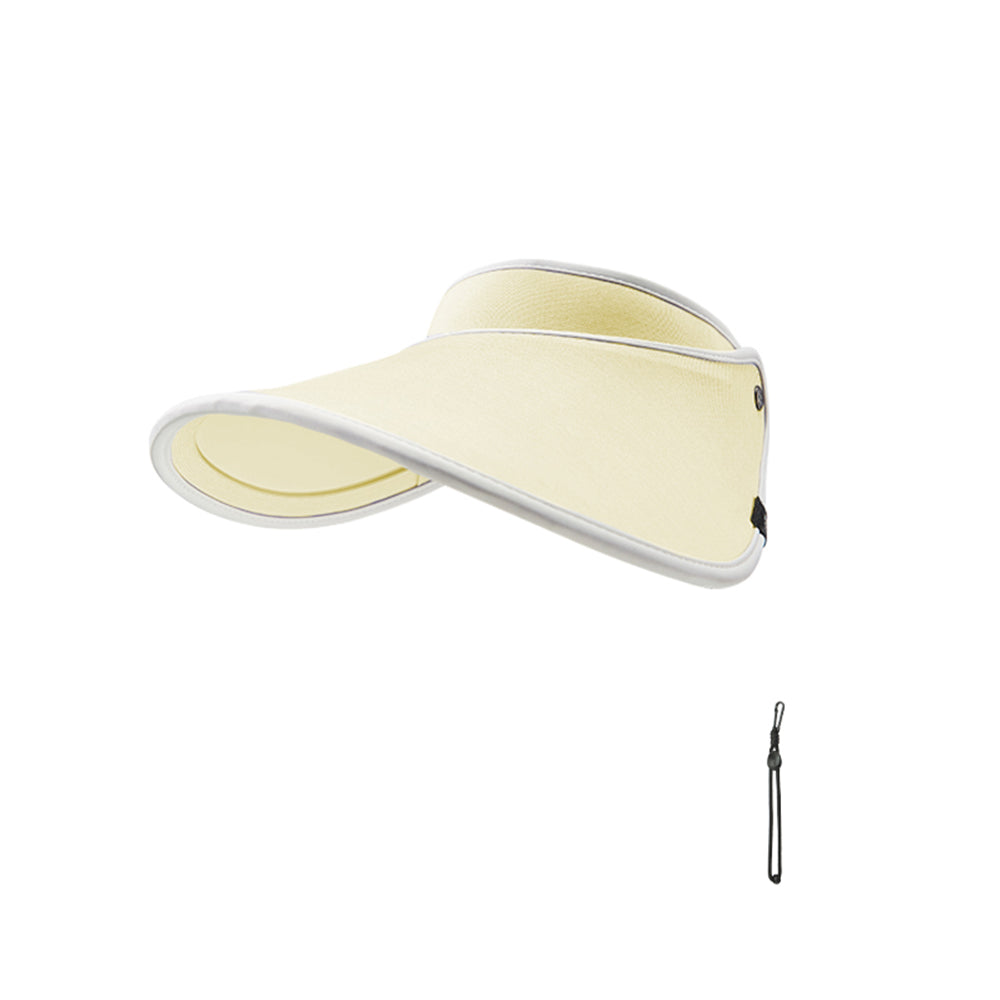 Unisex Empty Top Visor Hat UV Protection UPF 50+ with Adjustable Wide Brim
