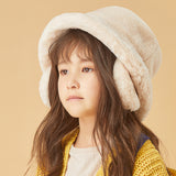 Girl in Faux-fur Bucket Hat