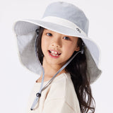 Kid’s Bucket Hat with Neck Flap and Strap UPF 50+