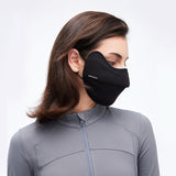 Warm Face Mask with Stylish Leather Edge Face Cover