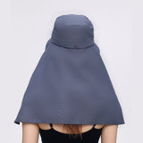 US Stock Unisex Sun Protection Fishing Hat with Face Neck Cover Flap Hiking Cap UPF 50+