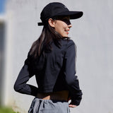 Women's High Waist Coat Sun Protection Long Sleeve Outfits Tops UPF 50+