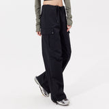 Women's High Waisted Cargo Pants Wide Leg Casual Trousers UPF50+