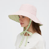 Women's Reversible Bucket Hat with Belt Wide Brim Waterproof Sun Cap UPF50+