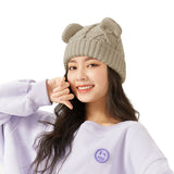 US Stock Women's Winter Heated Knit Hat