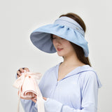 Wide Brim Shell Shape Sun Visor Cap UPF 50+ Sun Protection Soft Band Hat