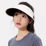 Women's Wide Brim Sun Visor Hat Empty Top Sun Cap UPF50+