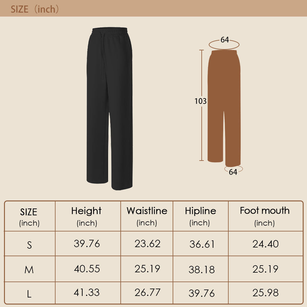 Women's Casual Pants with Pockets Straight-Leg Loose Comfy Lounge Active Sweatpants