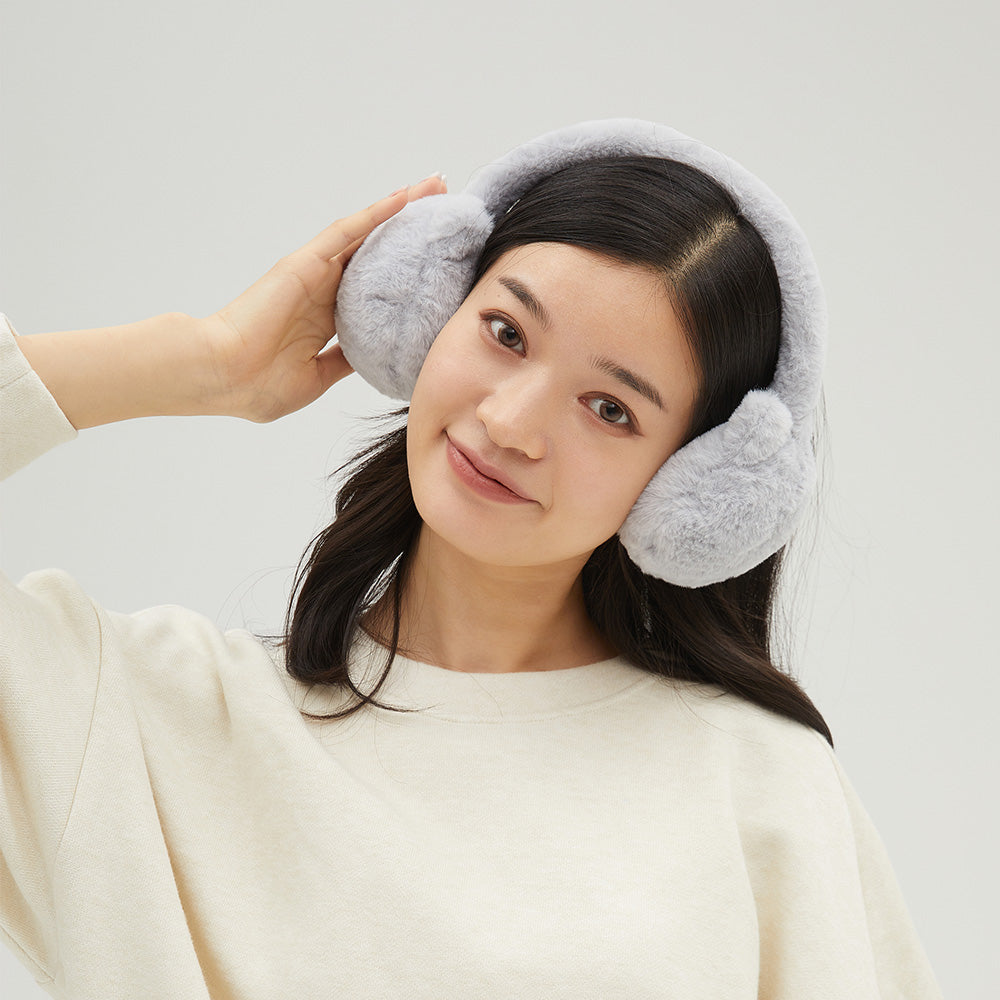 Ear Muffs Faux Fleece Warm Earmuffs Plush Warmers Ear Covers Foldable Headband