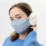 US Stock Women's Warm Mask Balaclava Face Cover with Earmuffs
