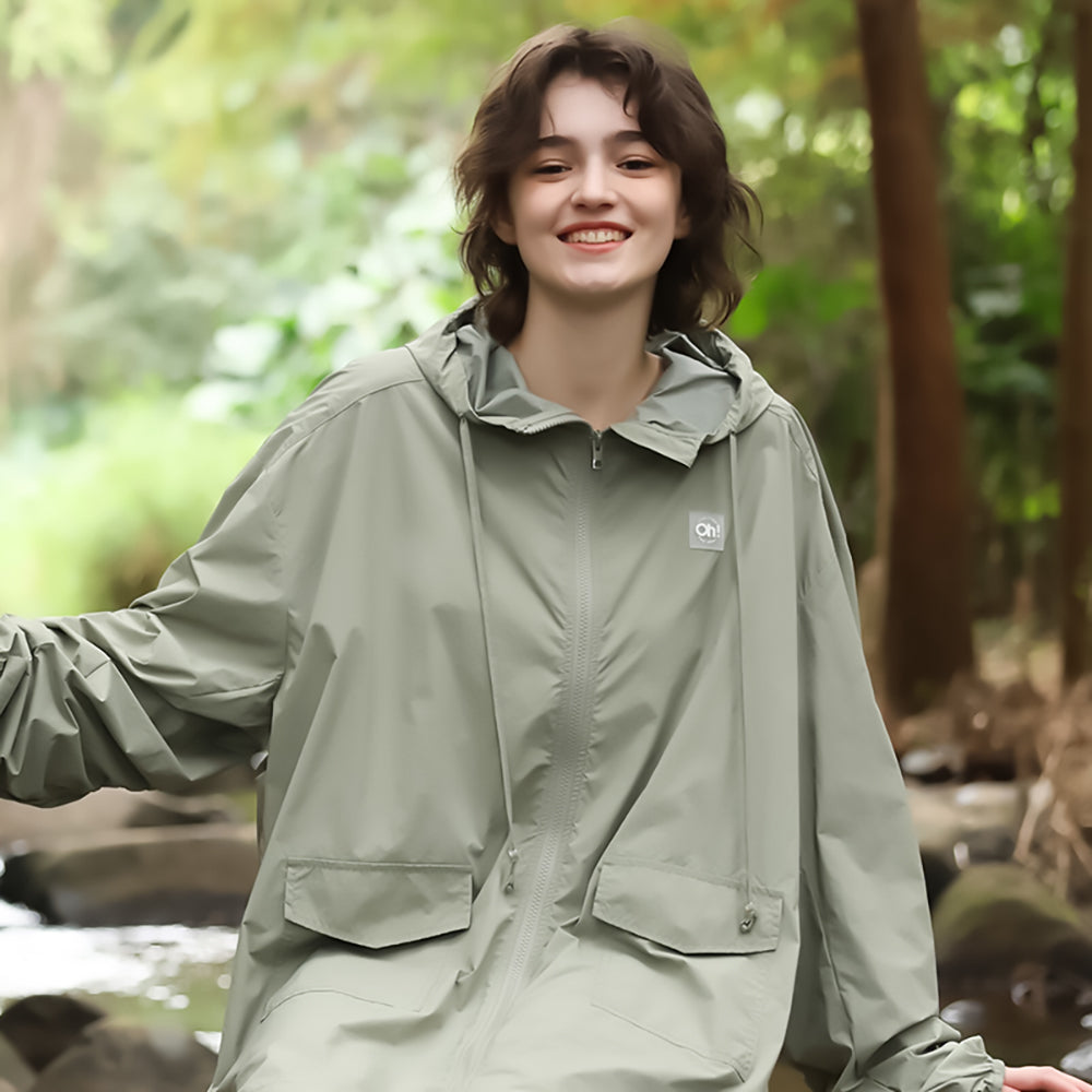 Women's Waterproof Jackets Sun Protection UPF 50+ Raincoat Lightweight Hooded